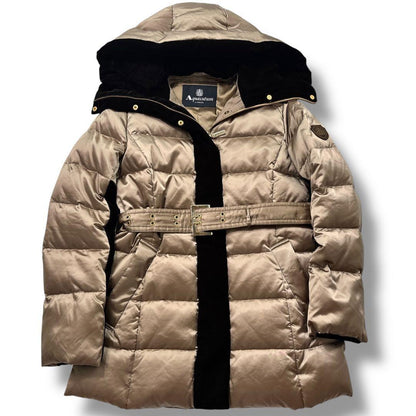 Aquascutum Down Coat Asian fit M US size S Gold Authentic