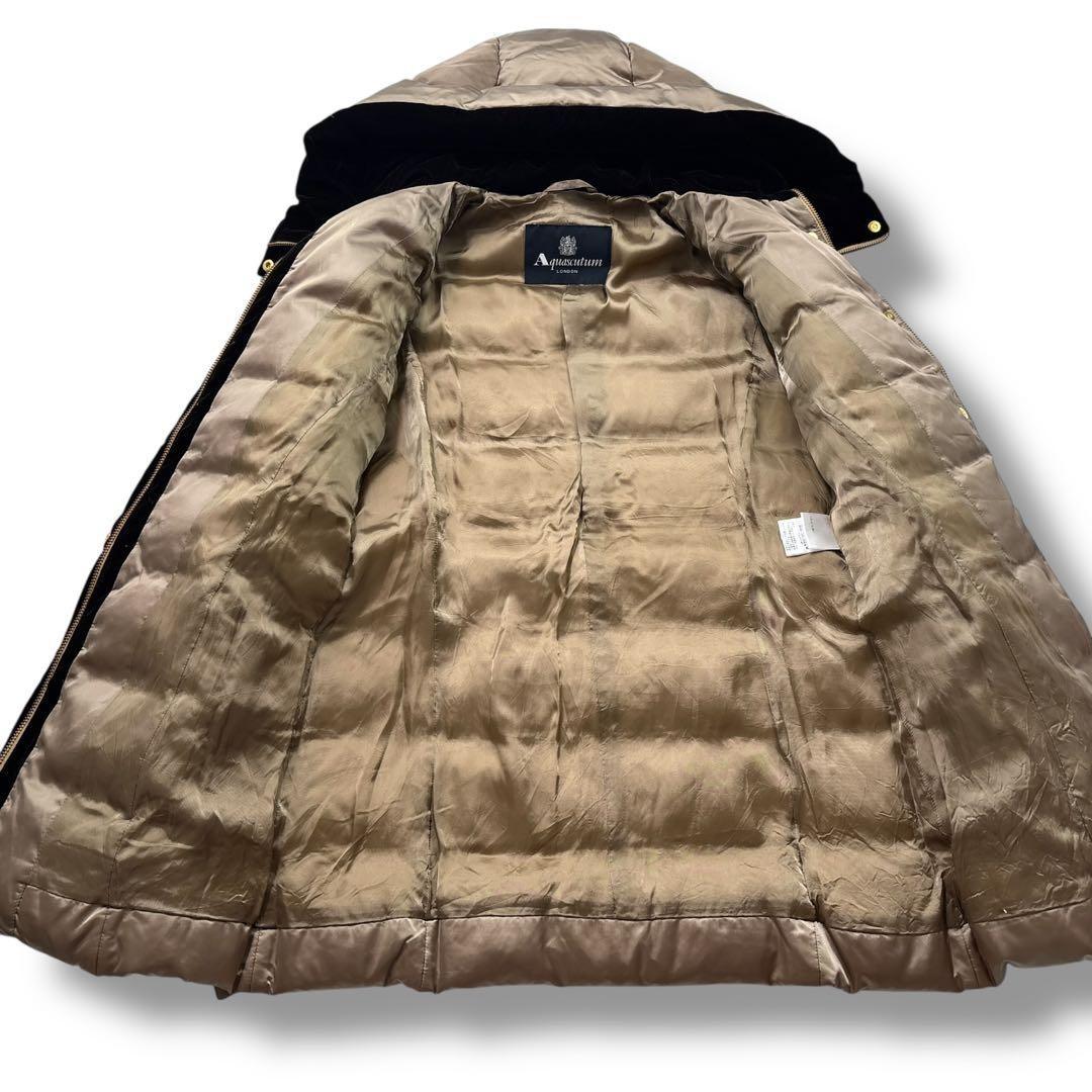 Aquascutum Down Coat Asian fit M US size S Gold Authentic
