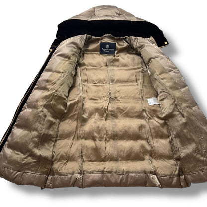 Aquascutum Down Coat Asian fit M US size S Gold Authentic