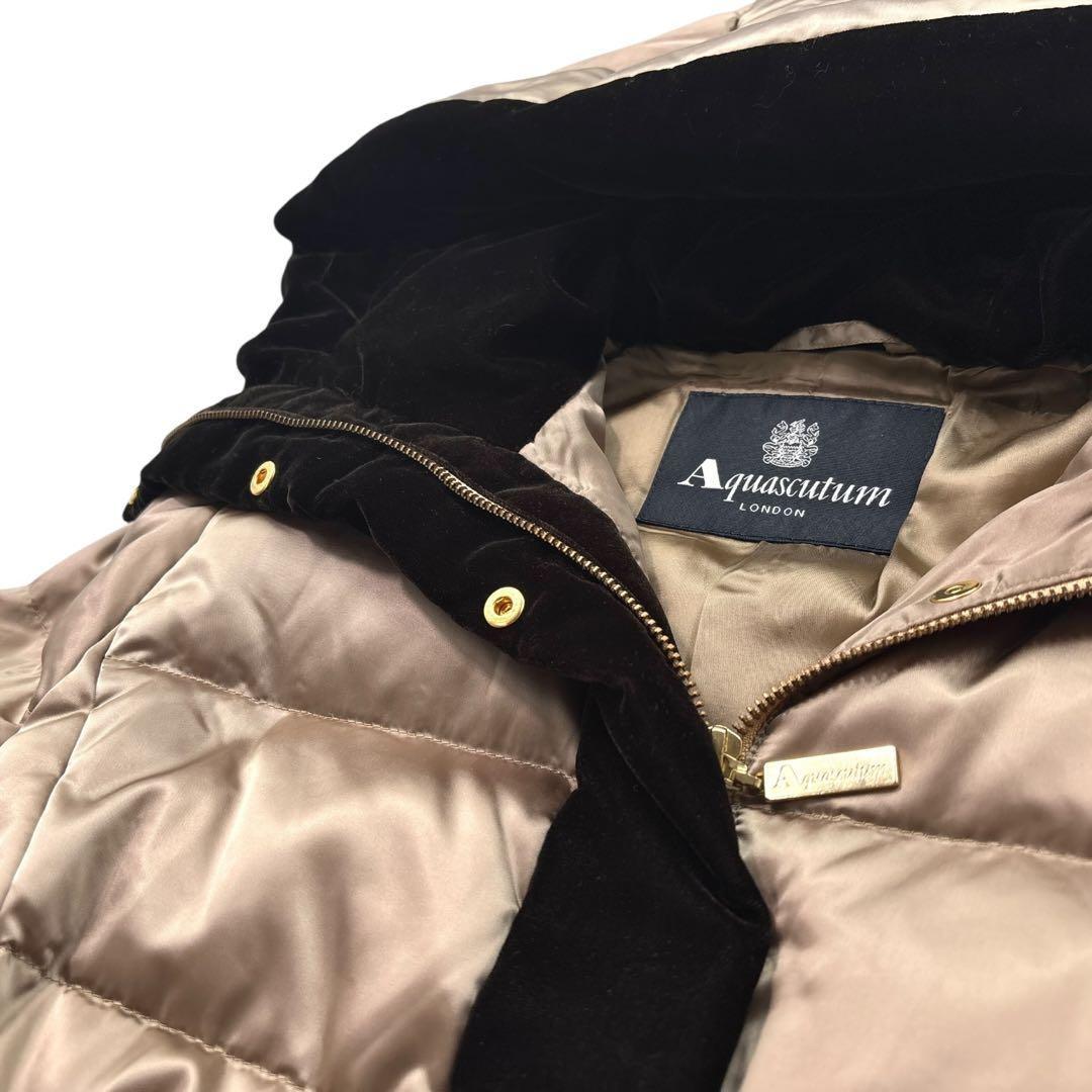 Aquascutum Down Coat Asian fit M US size S Gold Authentic
