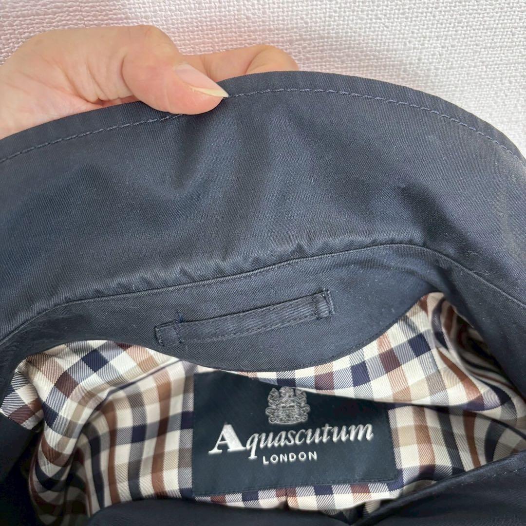 Aquascutum LONDON Coat Asian fit XS US size 2XS Navy Authentic