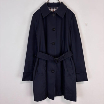 Aquascutum LONDON Coat Asian fit XS US size 2XS Navy Authentic