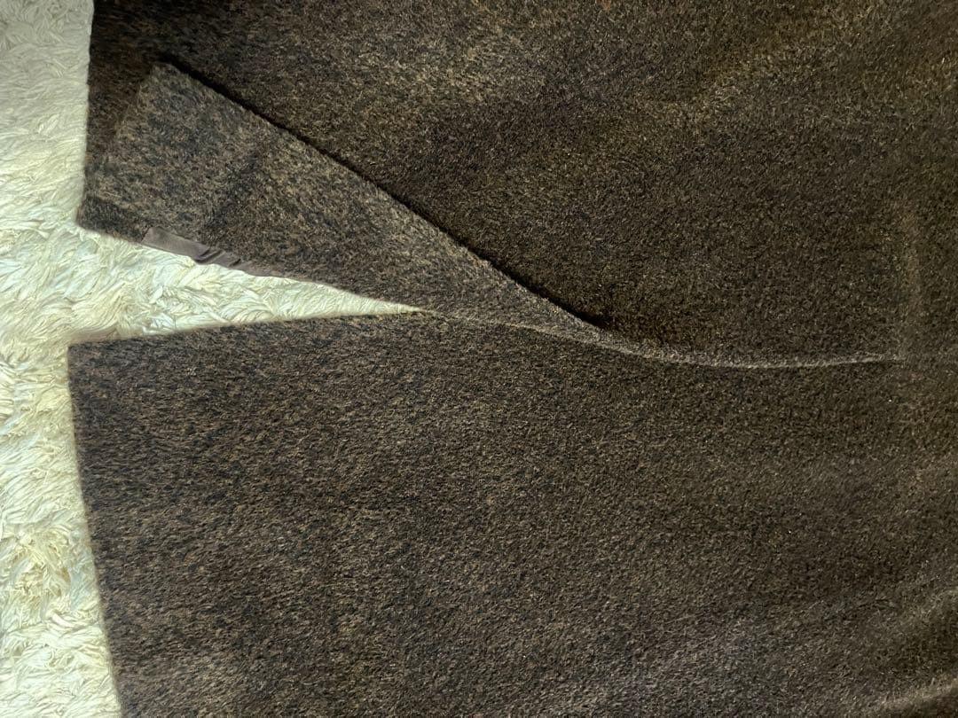 Aquascutum Long Coat Asian fit M US size S Dark Brown Authentic