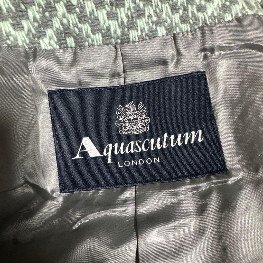 Aquascutum Coat Asian fit M US size S Mint Green Gray Authentic