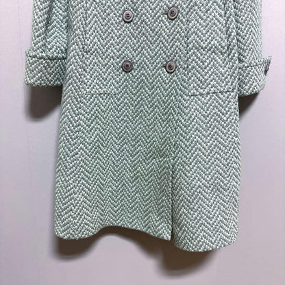 Aquascutum Coat Asian fit M US size S Mint Green Gray Authentic
