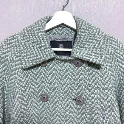 Aquascutum Coat Asian fit M US size S Mint Green Gray Authentic