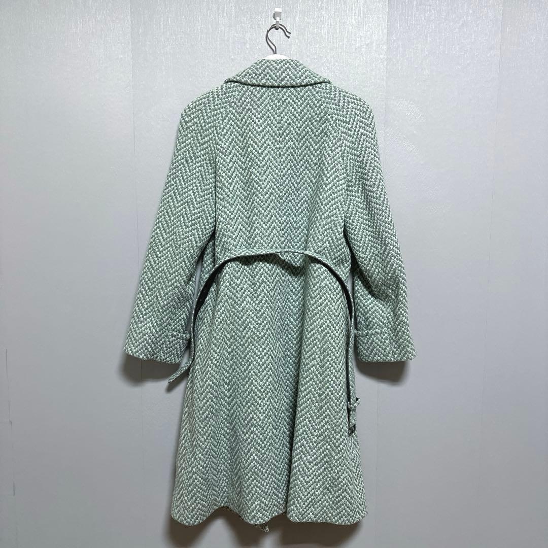 Aquascutum Coat Asian fit M US size S Mint Green Gray Authentic