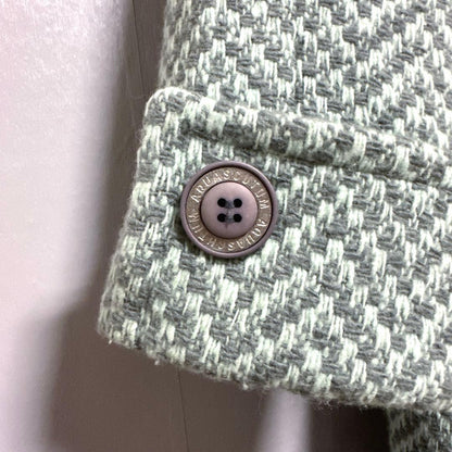 Aquascutum Coat Asian fit M US size S Mint Green Gray Authentic