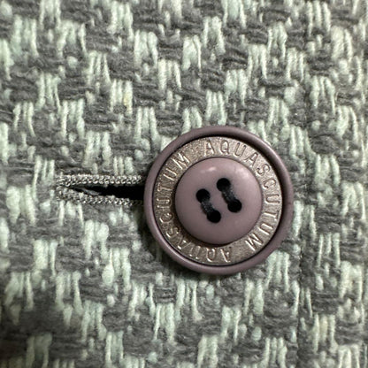 Aquascutum Coat Asian fit M US size S Mint Green Gray Authentic