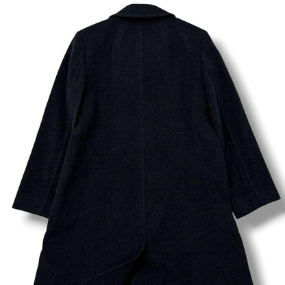 Aquascutum Long Coat Asian fit L US size M Black Authentic