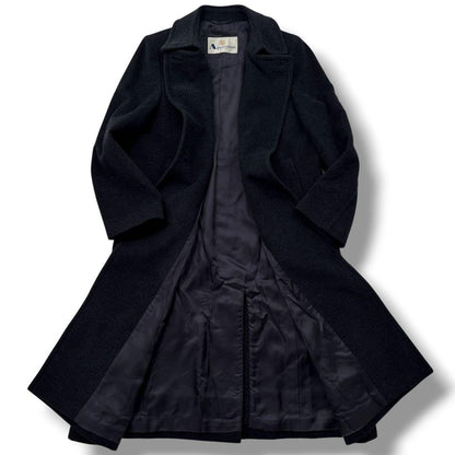 Aquascutum Long Coat Asian fit L US size M Black Authentic