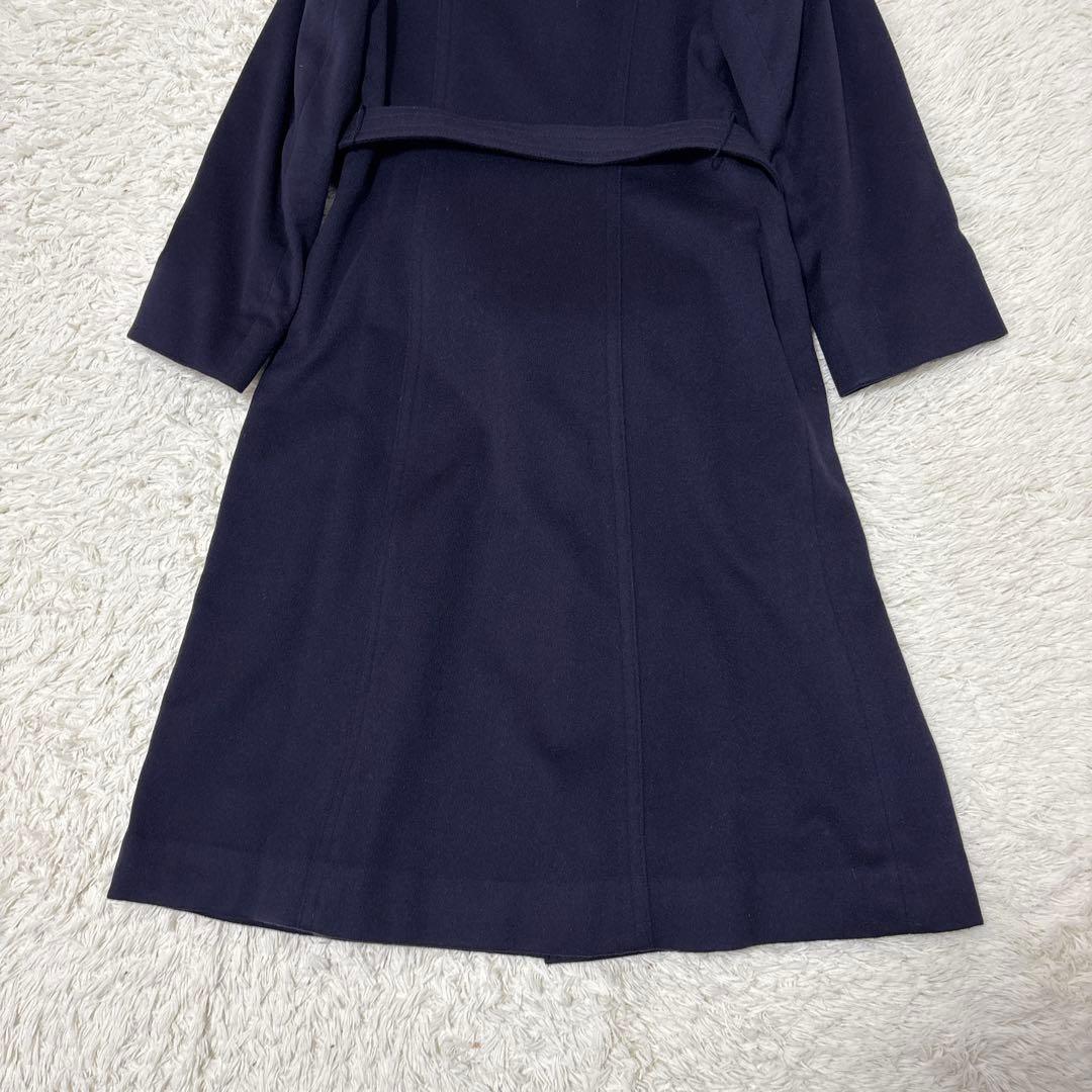 Aquascutum Long Coat Asian fit S US size XS Navy Authentic