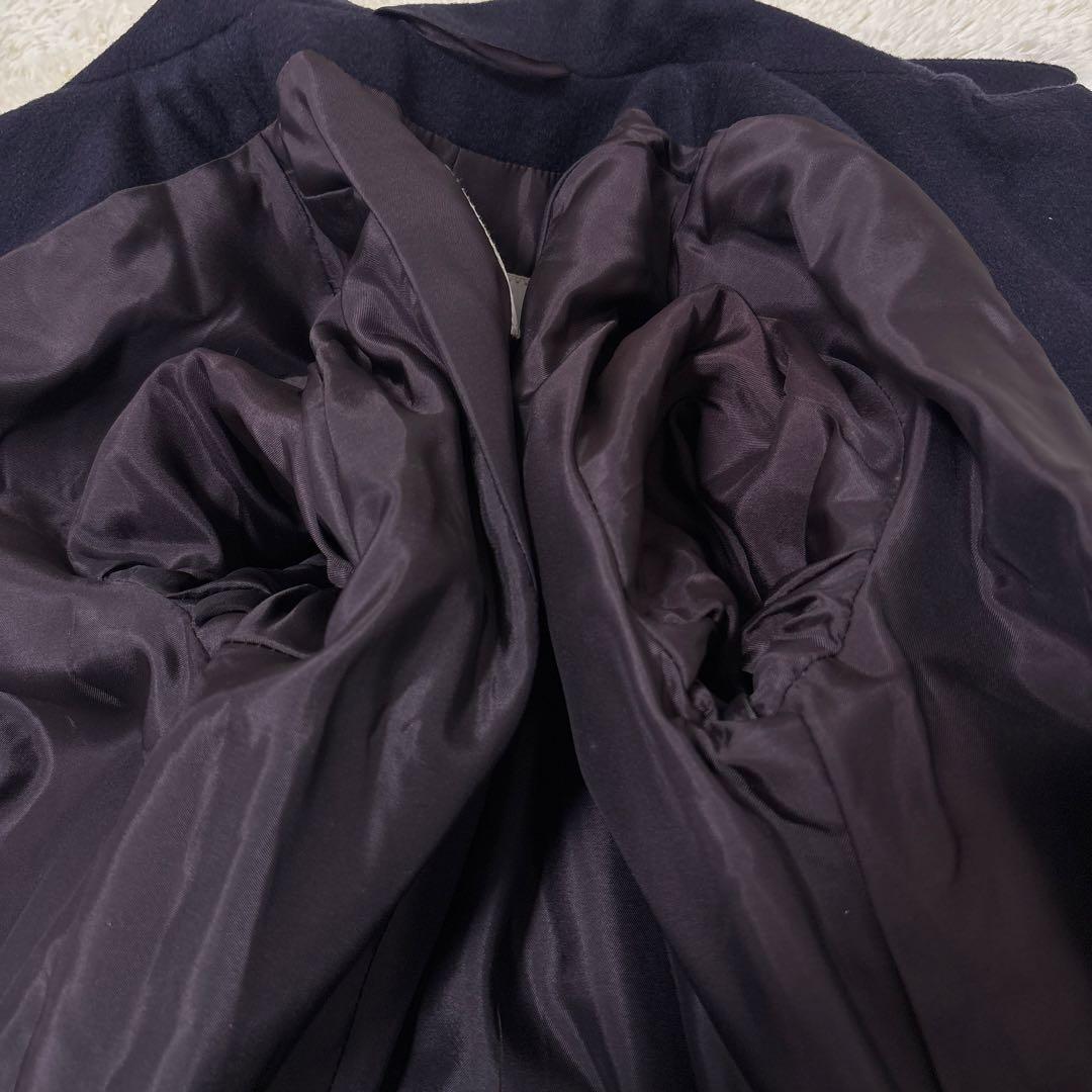 Aquascutum Long Coat Asian fit S US size XS Navy Authentic