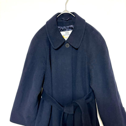 Aquascutum Coat FREE SIZE Navy Authentic
