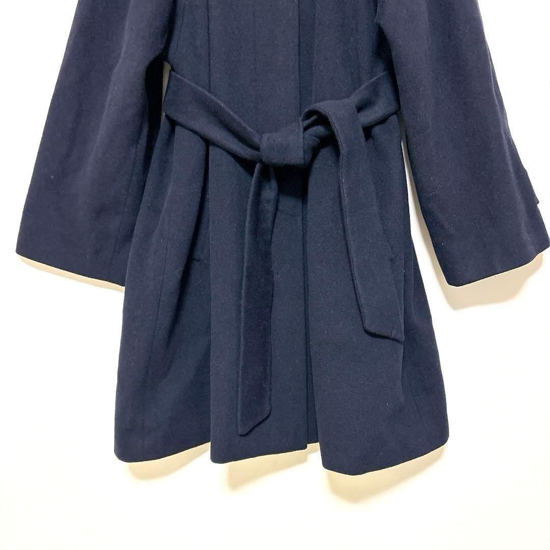 Aquascutum Coat FREE SIZE Navy Authentic