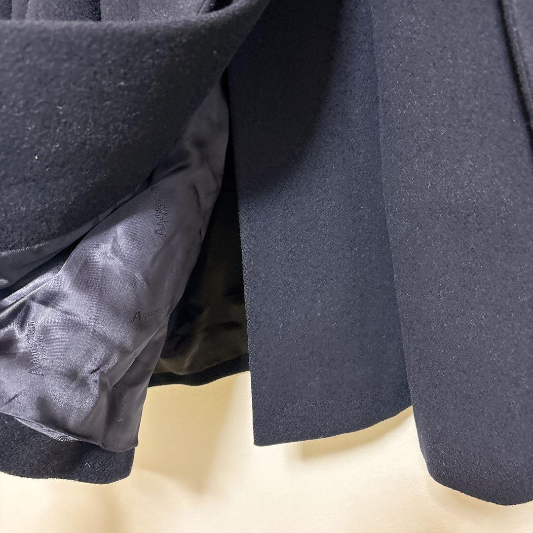 Aquascutum Coat FREE SIZE Navy Authentic
