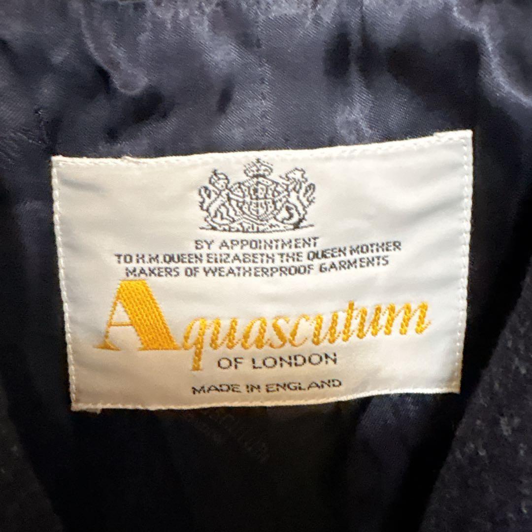 Aquascutum Coat FREE SIZE Navy Authentic