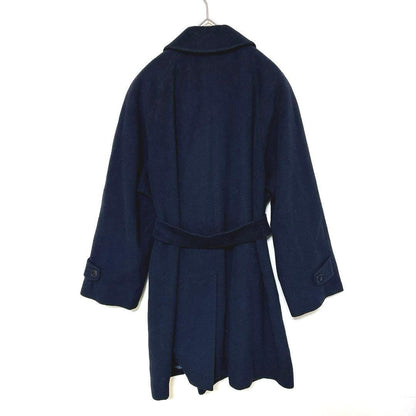 Aquascutum Coat FREE SIZE Navy Authentic