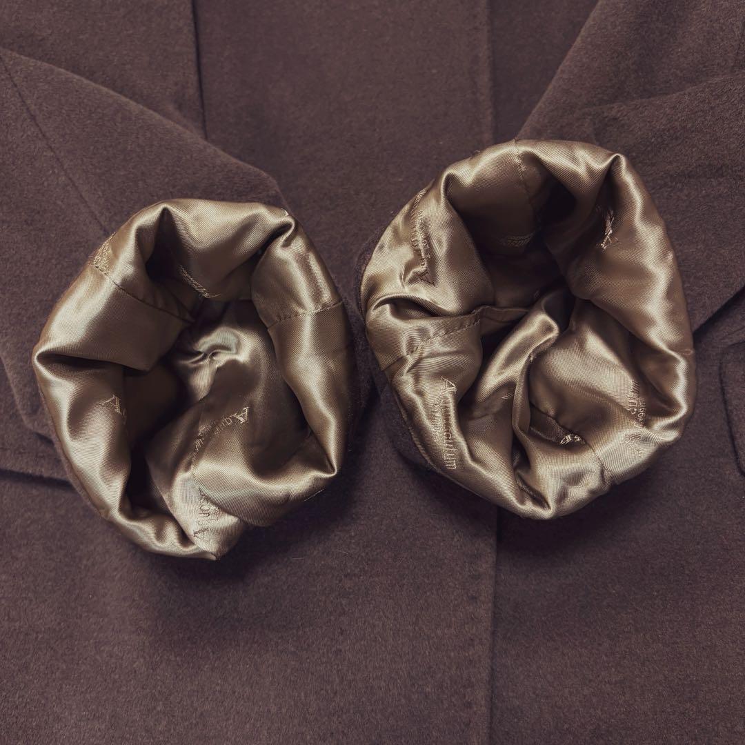 Aquascutum Chester Coat Asian fit XL US size L Brown Authentic