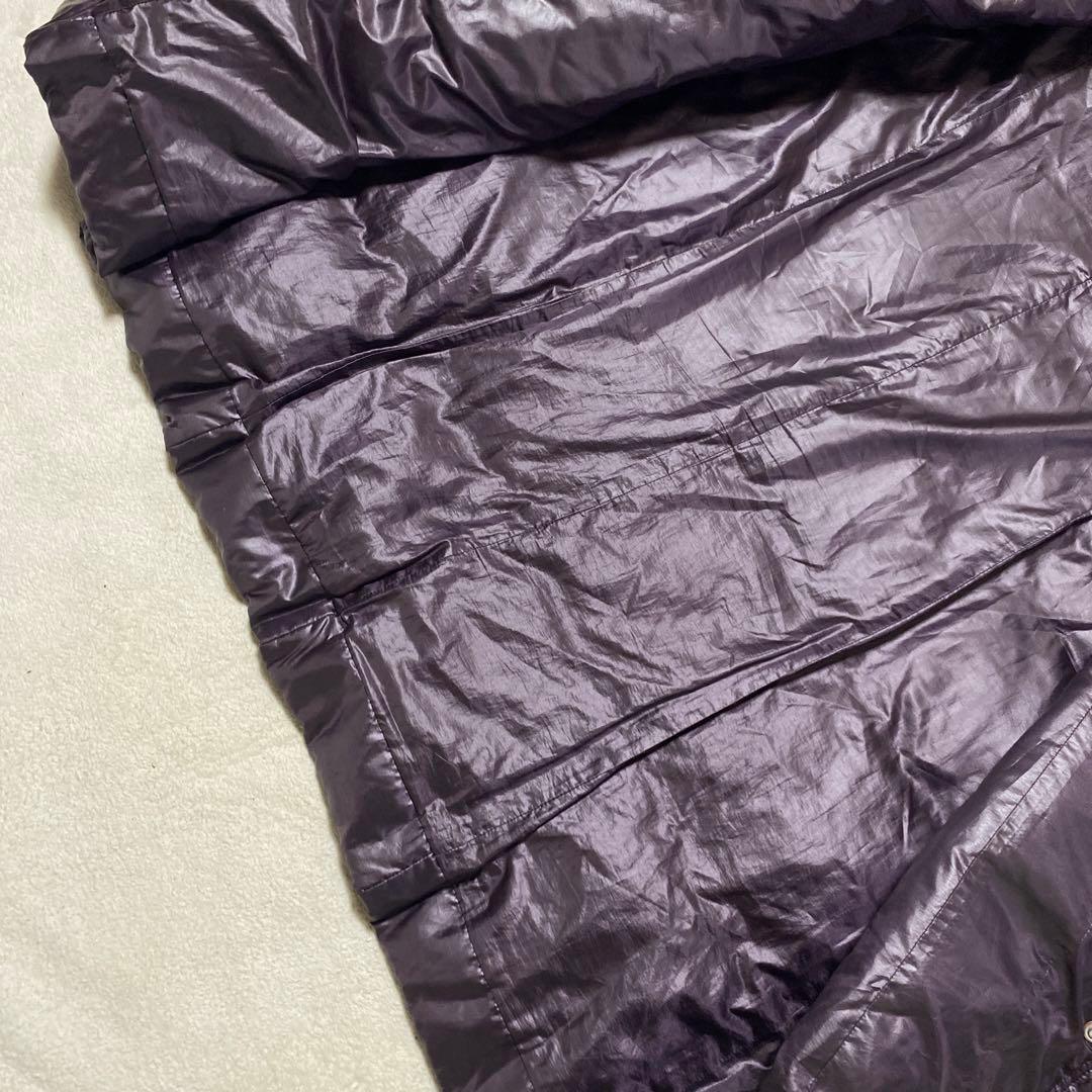 Aquascutum Down Long Coat Asian fit M US size S Purple Authentic