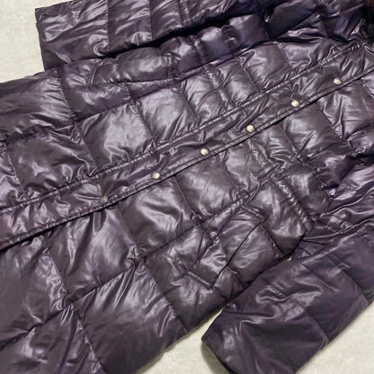 Aquascutum Down Long Coat Asian fit M US size S Purple Authentic