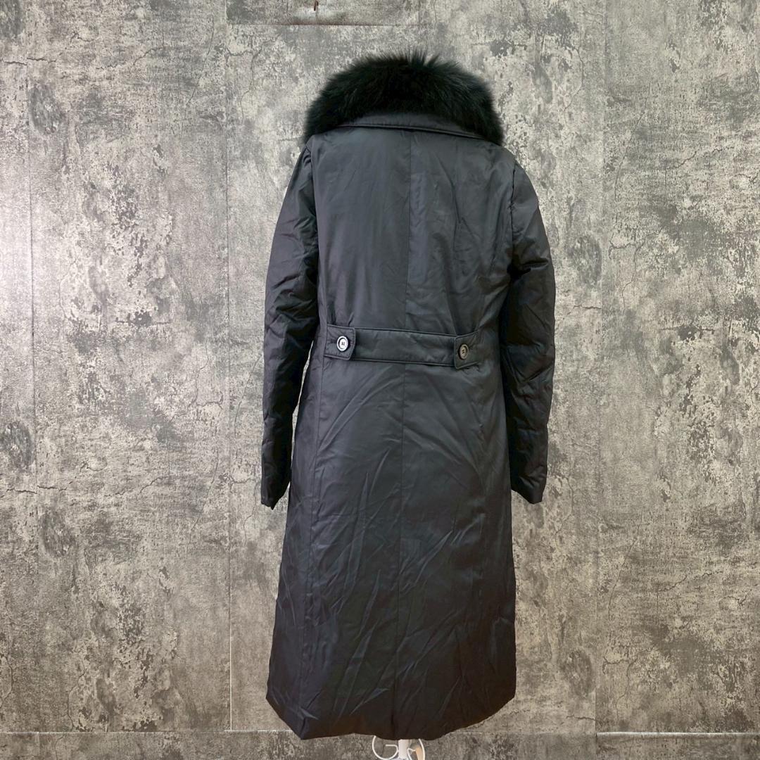 Aquascutum Long Down Coat Asian fit L US size M Black Authentic