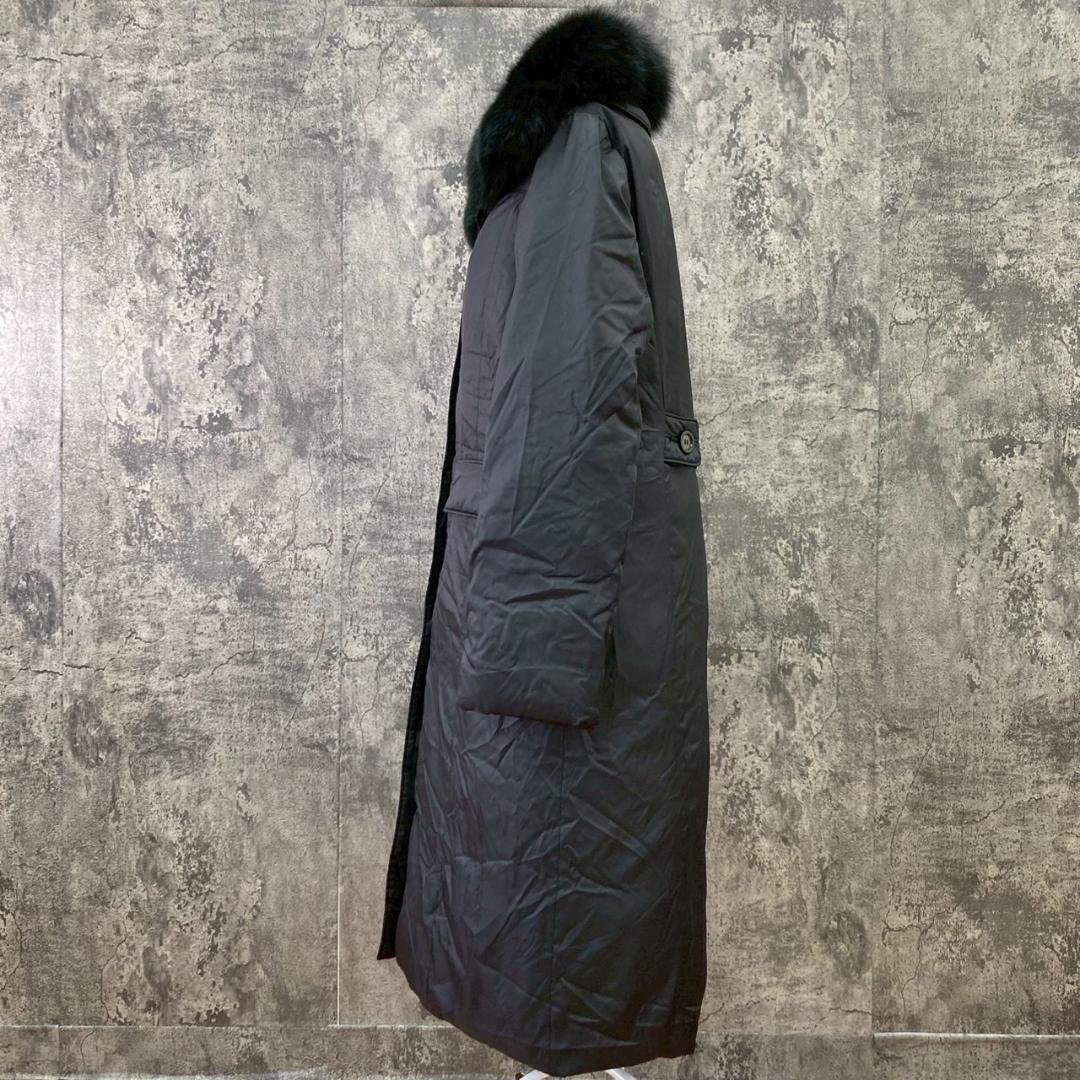 Aquascutum Long Down Coat Asian fit L US size M Black Authentic