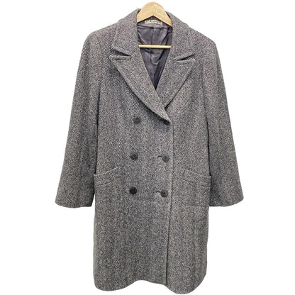 Aquascutum Coat Dark Navy Light Gray Authentic