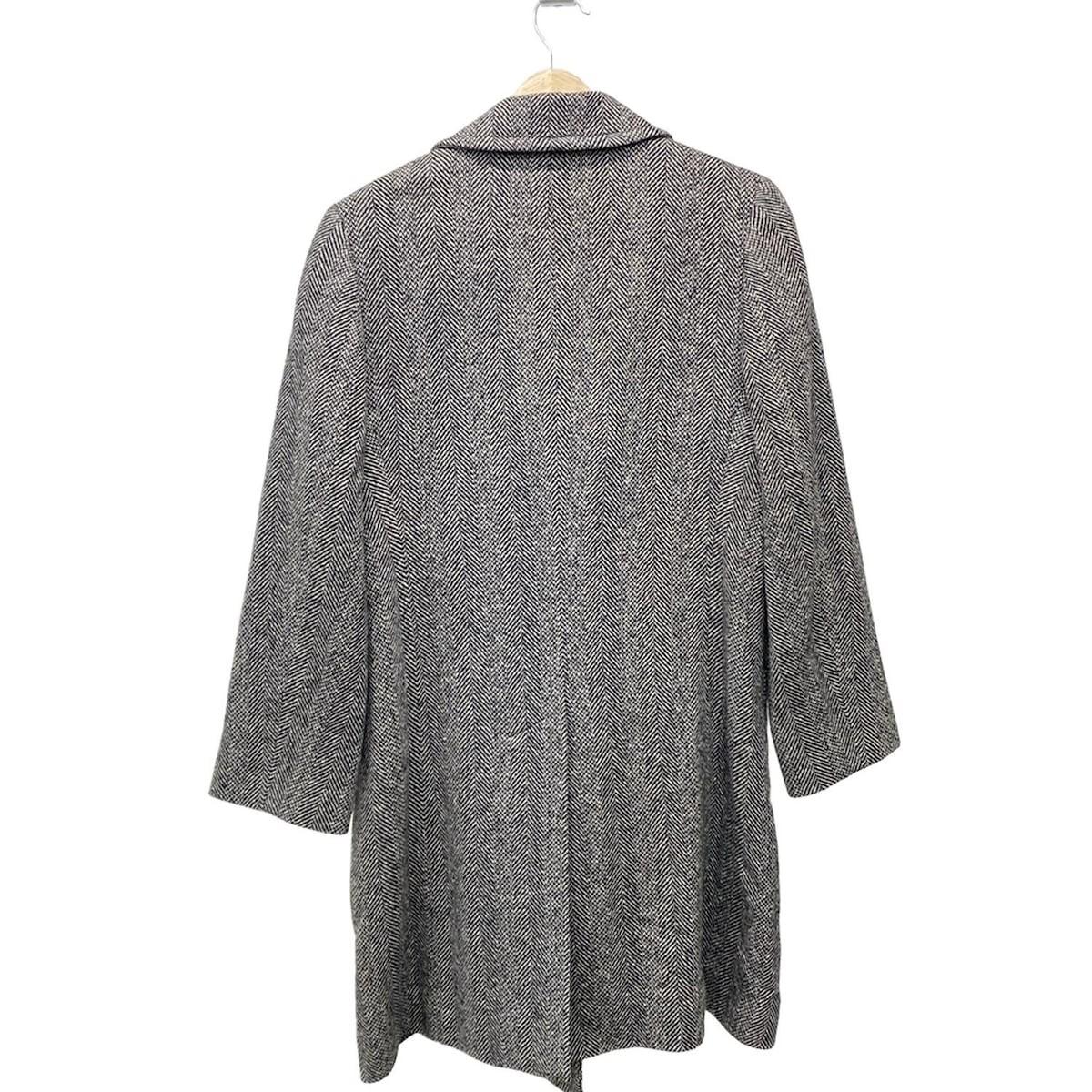 Aquascutum Coat Dark Navy Light Gray Authentic