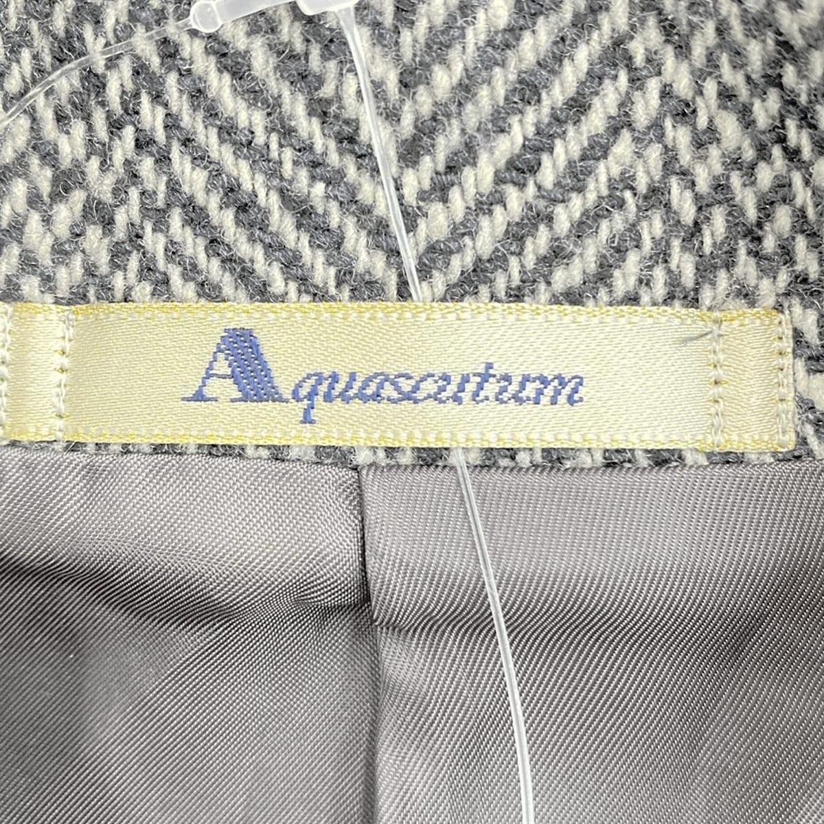 Aquascutum Coat Dark Navy Light Gray Authentic