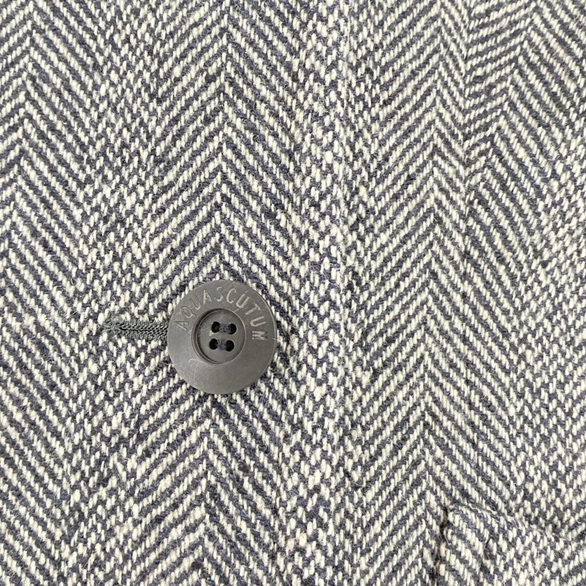 Aquascutum Coat Dark Navy Light Gray Authentic