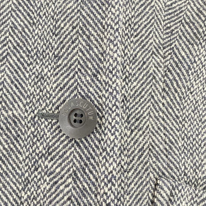 Aquascutum Coat Dark Navy Light Gray Authentic