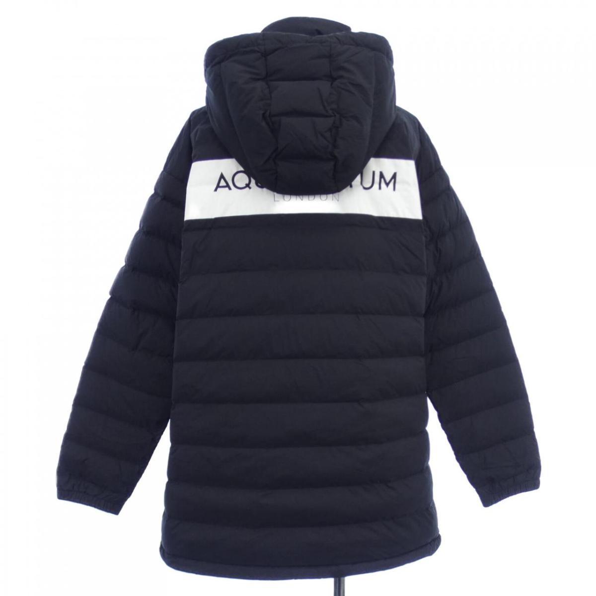 Aquascutum Down Jacket Coat Size 10 Black Authentic