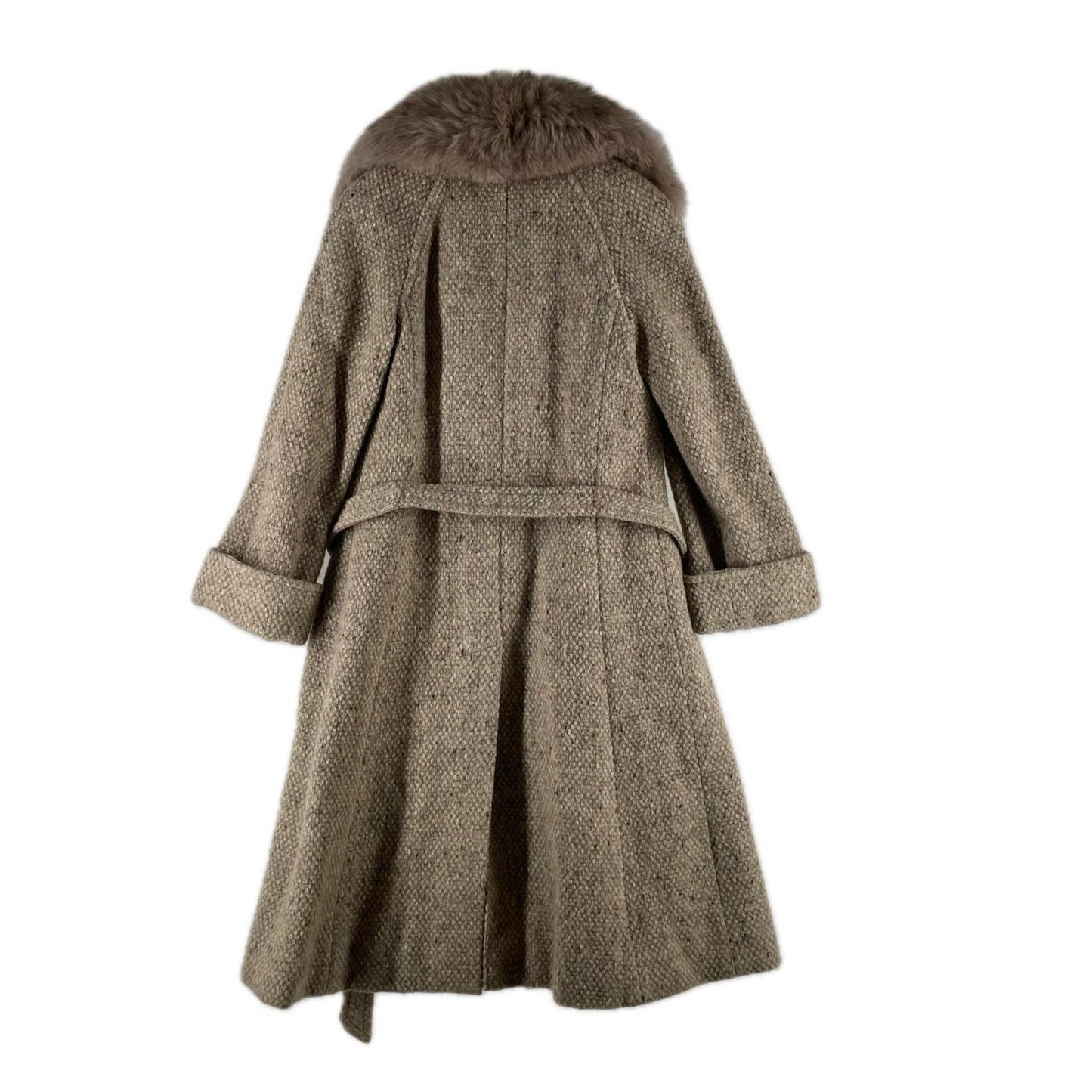 Aquascutum Gown Wool Coat Beige Authentic