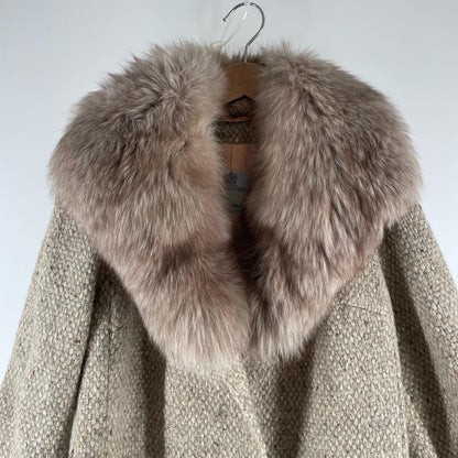 Aquascutum Gown Wool Coat Beige Authentic