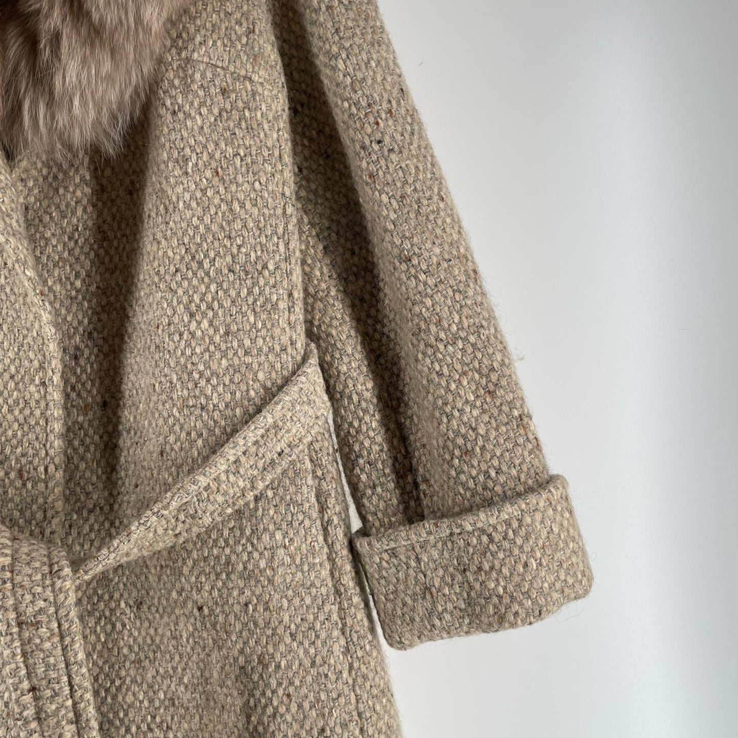 Aquascutum Gown Wool Coat Beige Authentic