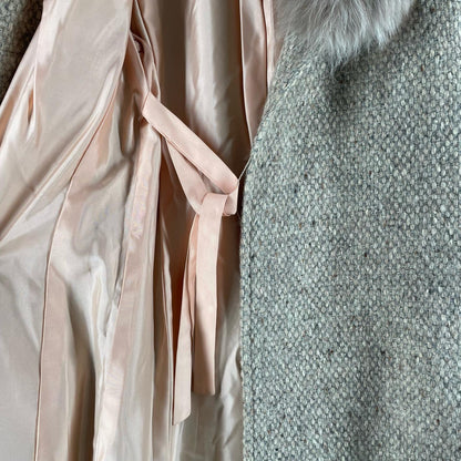 Aquascutum Gown Wool Coat Beige Authentic