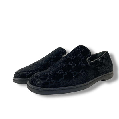 GUCCI Loafers Shoes GG EU 37 US 7 Suede Authentic