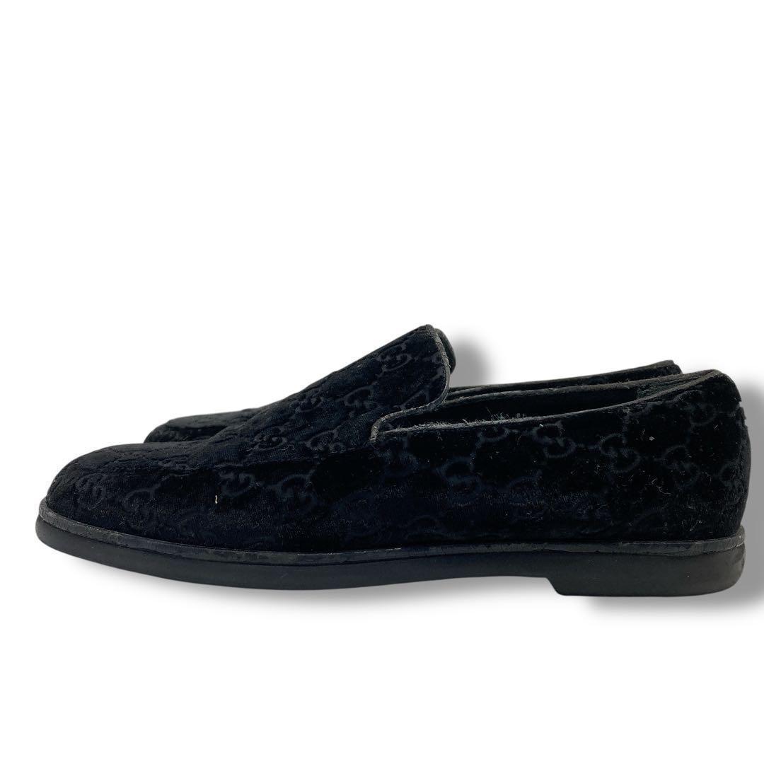 GUCCI Loafers Shoes GG EU 37 US 7 Suede Authentic