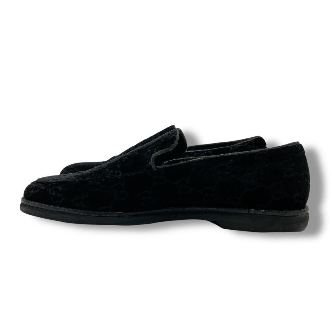 GUCCI Loafers Shoes GG EU 37 US 7 Suede Authentic