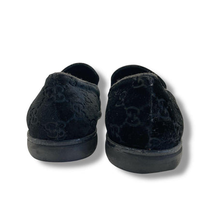 GUCCI Loafers Shoes GG EU 37 US 7 Suede Authentic