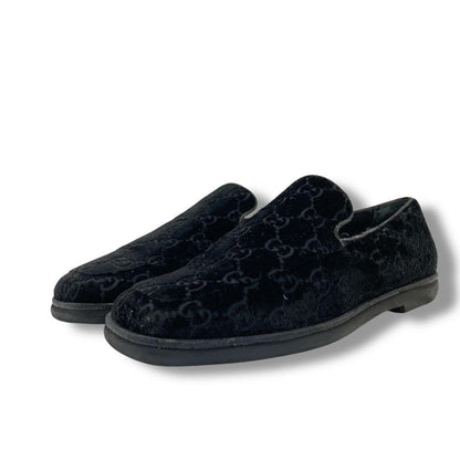 GUCCI Loafers Shoes GG EU 37 US 7 Suede Authentic