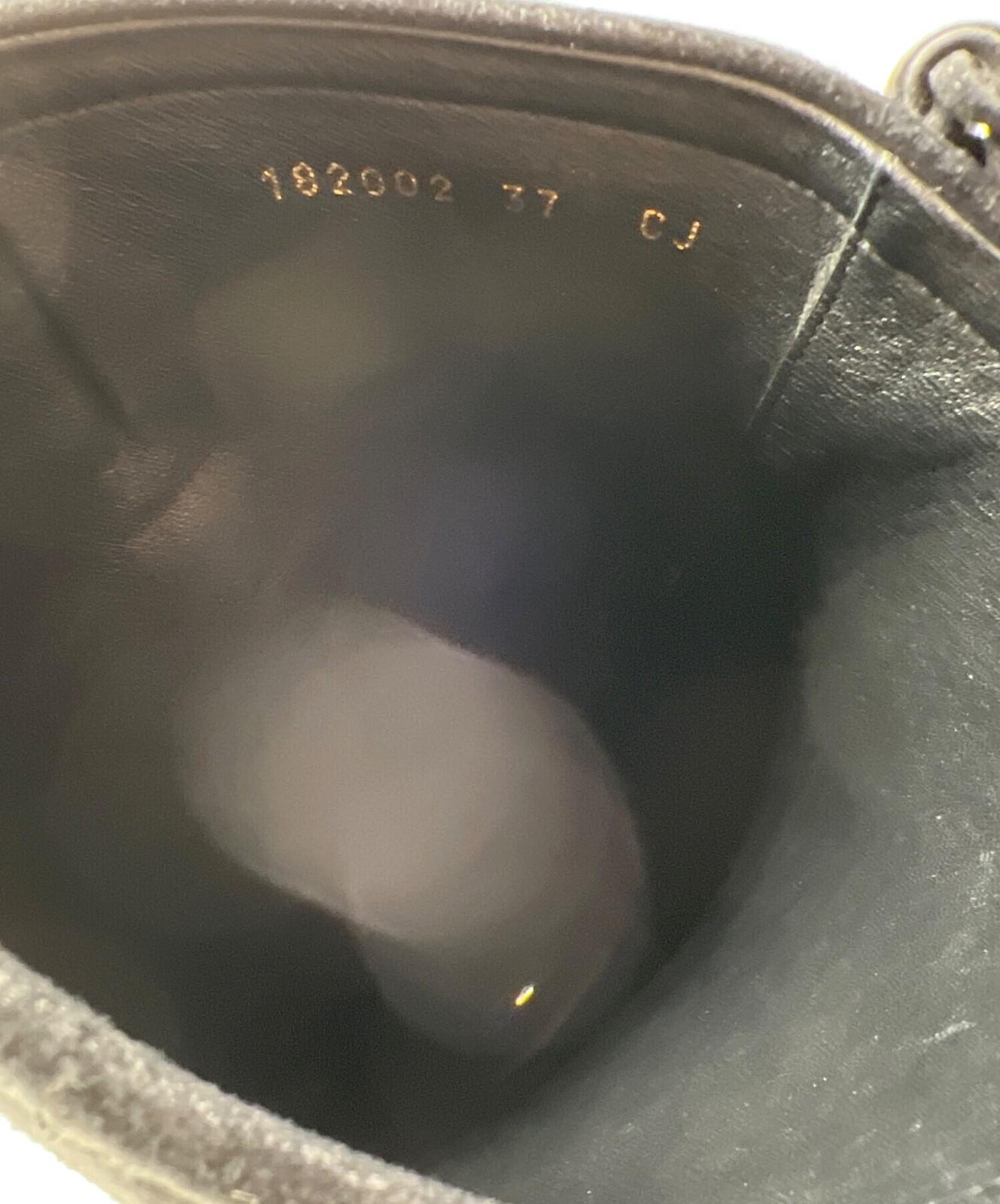 GUCCI Long Boots Shoes EU 36.5 US 6.5 Suede Black Authentic