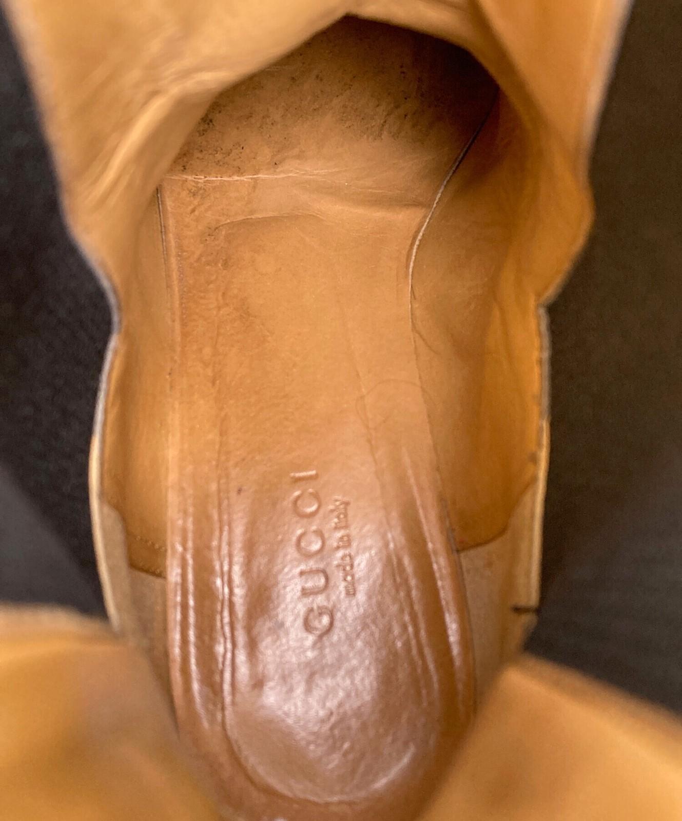 GUCCI Boots Shoes EU 36.5 US 6.5 Brown Authentic