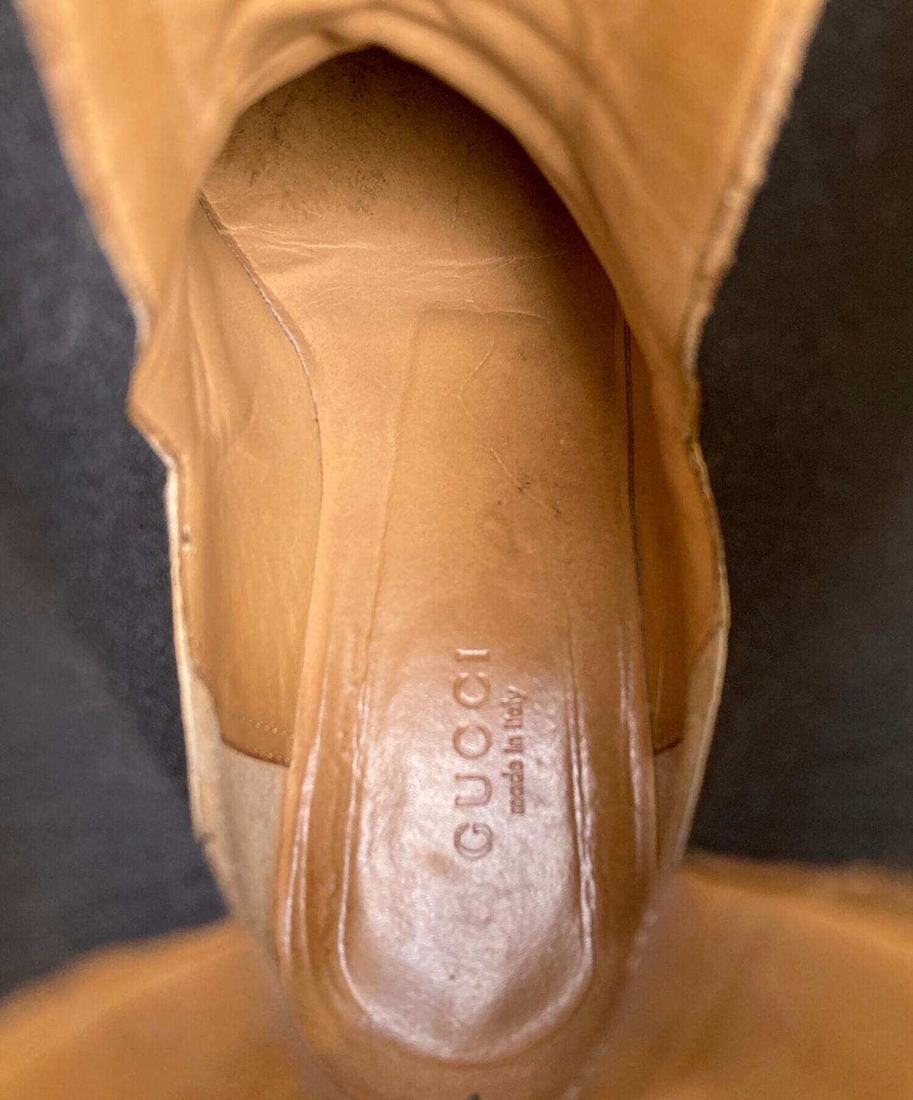 GUCCI Boots Shoes EU 36.5 US 6.5 Brown Authentic