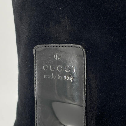 GUCCI Boots Shoes EU 36.5 US 6.5 Suede Black Authentic