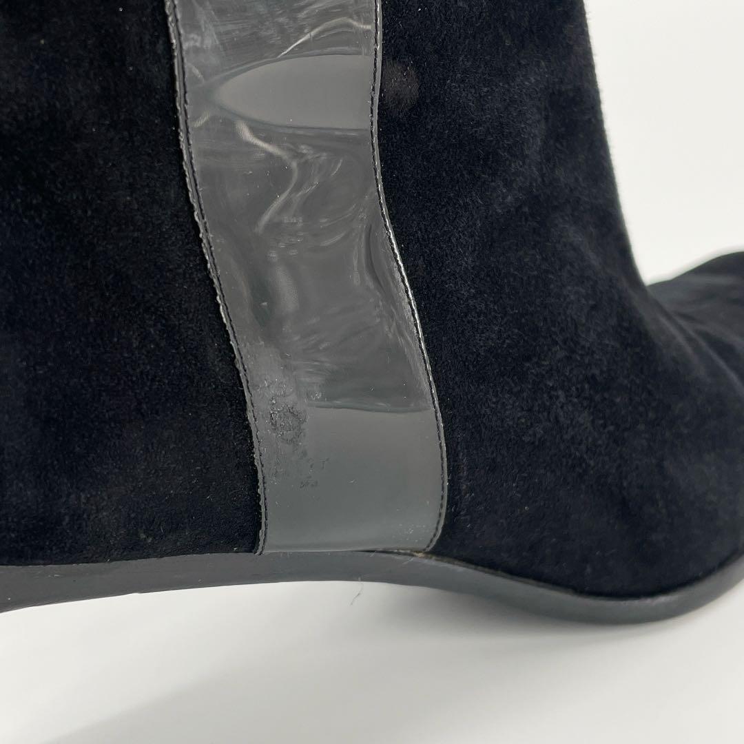 GUCCI Boots Shoes EU 36.5 US 6.5 Suede Black Authentic