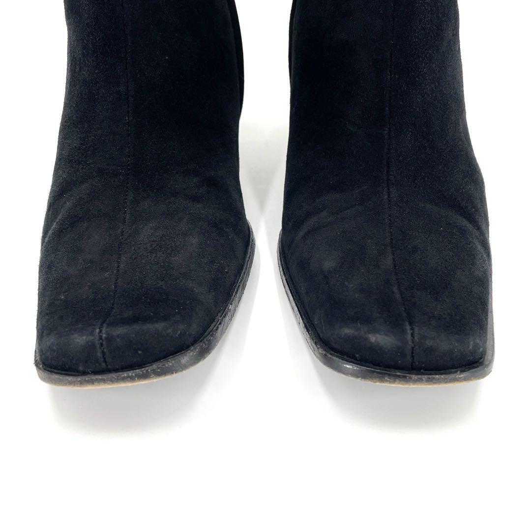 GUCCI Boots Shoes EU 36.5 US 6.5 Suede Black Authentic