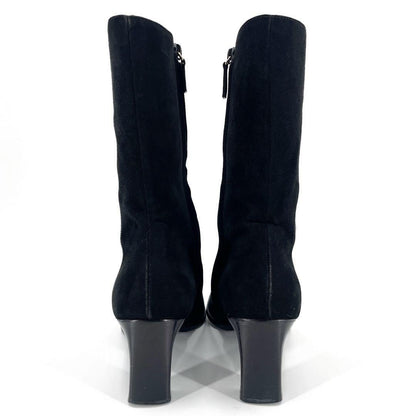 GUCCI Boots Shoes EU 36.5 US 6.5 Suede Black Authentic