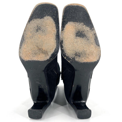 GUCCI Boots Shoes EU 36.5 US 6.5 Suede Black Authentic